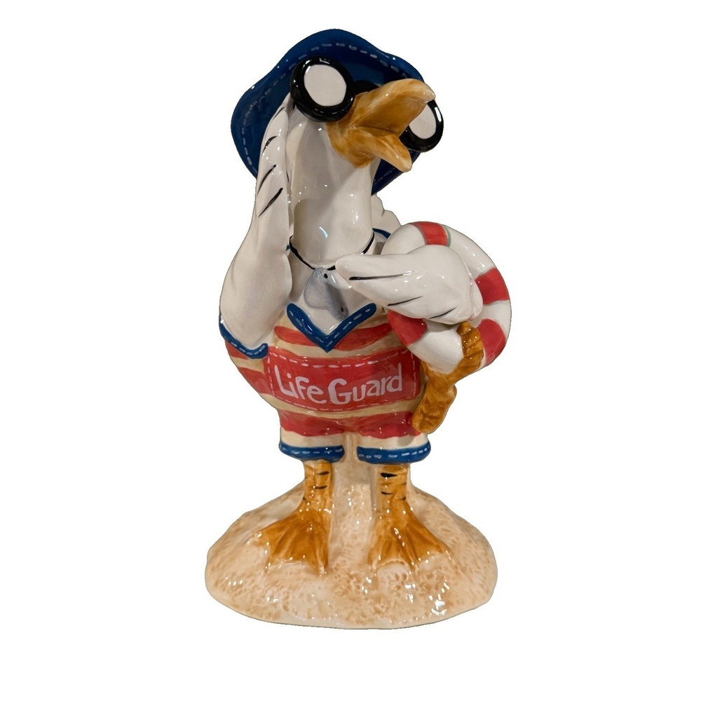 Blue Sky Clayworks "LIFE GUARD SEAGULL" TROPICAL  BEACH HOUSE DECOR‎ - 11" NEW